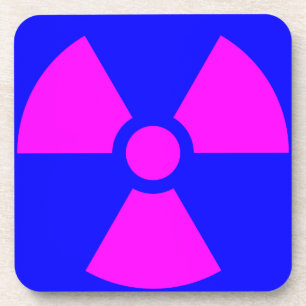 Waarschuwingssymbool voor straling bier onderzetter