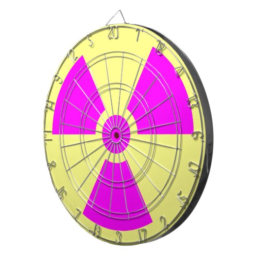 Waarschuwingssymbool voor straling dartbord (Voorkant Rechts)
