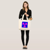 Waarschuwingssymbool voor straling grote tote bag (Voorkant (model))