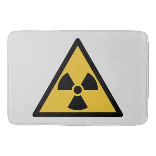 Waarschuwingssymbool voor straling (radioactief ge badmat (Voorkant)