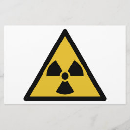 Waarschuwingssymbool voor straling (radioactief ge briefpapier