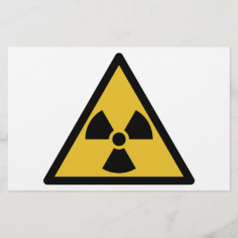 Waarschuwingssymbool voor straling (radioactief ge briefpapier