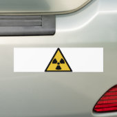 Waarschuwingssymbool voor straling (radioactief ge bumpersticker (Op auto)