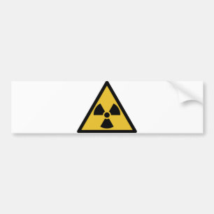 Waarschuwingssymbool voor straling (radioactief ge bumpersticker