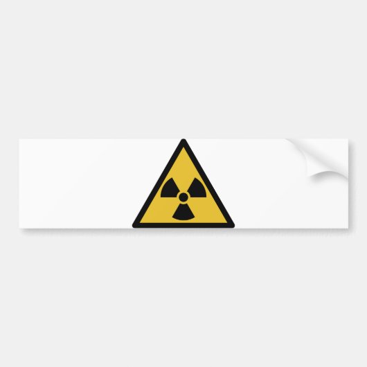 Waarschuwingssymbool voor straling (radioactief ge bumpersticker (Voorkant)
