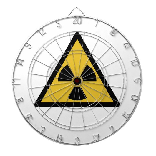 Waarschuwingssymbool voor straling (radioactief ge dartbord (Voorkant)