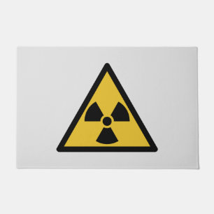 Waarschuwingssymbool voor straling (radioactief ge deurmat