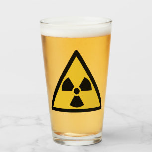 Waarschuwingssymbool voor straling (radioactief ge glas