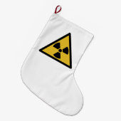 Waarschuwingssymbool voor straling (radioactief ge grote kerstsok (Voorkant (Hangend))