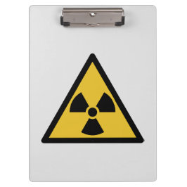 Waarschuwingssymbool voor straling (radioactief ge klembord