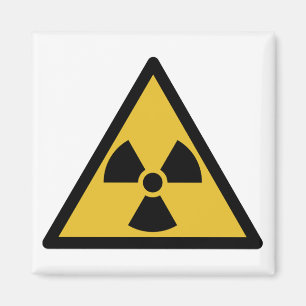 Waarschuwingssymbool voor straling (radioactief ge magneet