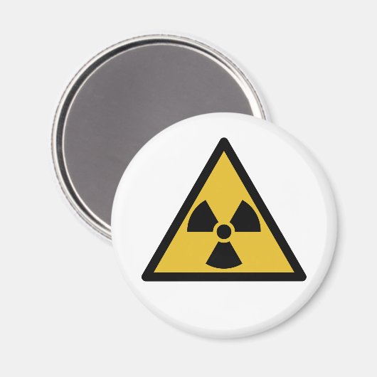 Waarschuwingssymbool voor straling (radioactief ge magneet (Voorkant / Achterkant)