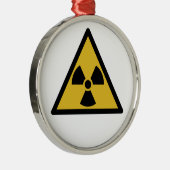 Waarschuwingssymbool voor straling (radioactief ge metalen ornament (Rechts)