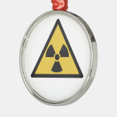 Waarschuwingssymbool voor straling (radioactief ge metalen ornament (Links)