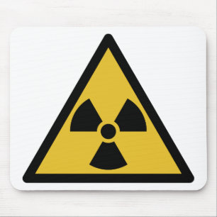 Waarschuwingssymbool voor straling (radioactief ge muismat