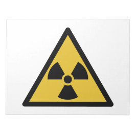 Waarschuwingssymbool voor straling (radioactief ge notitieblok