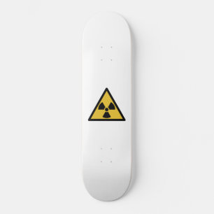 Waarschuwingssymbool voor straling (radioactief ge persoonlijk skateboard