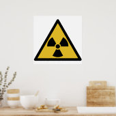Waarschuwingssymbool voor straling (radioactief ge poster (Keuken)