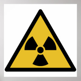 Waarschuwingssymbool voor straling (radioactief ge poster