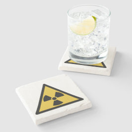 Waarschuwingssymbool voor straling (radioactief ge stenen onderzetter