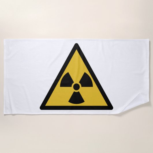 Waarschuwingssymbool voor straling (radioactief ge strandlaken (Voorkant)