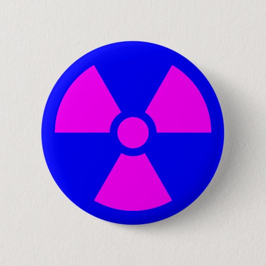 Waarschuwingssymbool voor straling ronde button 5,7 cm (Voorkant)