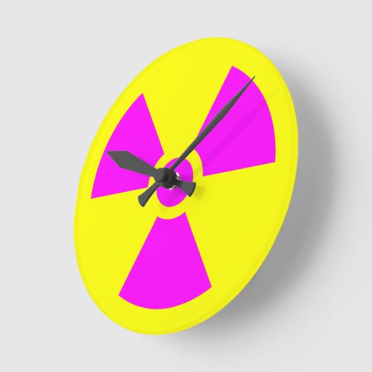 Waarschuwingssymbool voor straling ronde klok (Hoek)