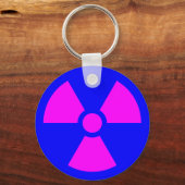 Waarschuwingssymbool voor straling sleutelhanger (Voorkant)
