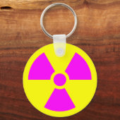 Waarschuwingssymbool voor straling sleutelhanger (Voorkant)