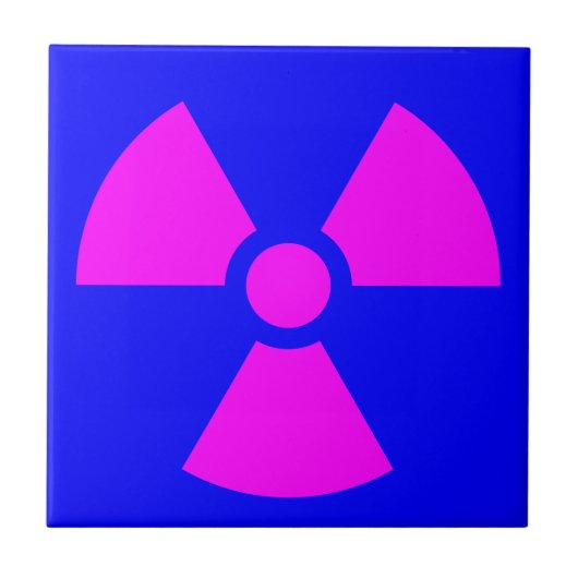 Waarschuwingssymbool voor straling tegeltje (Voorkant)