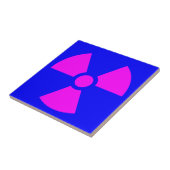 Waarschuwingssymbool voor straling tegeltje (Zijkant)