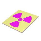 Waarschuwingssymbool voor straling tegeltje (Zijkant)