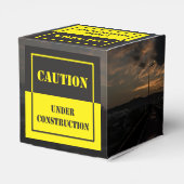 waarschuwingsteken bij constructie bedankdoosjes (Achterkant)