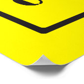 waarschuwingsteken in aanbouw poster (Hoek)