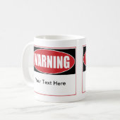 waarschuwingsteken koffiemok (Voorkant links)