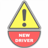 (waarschuwingsteken) Nieuw stuurprogramma Sticker (Voorkant)