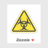 waarschuwingsteken voor biologische gevaren sticker (Vel)