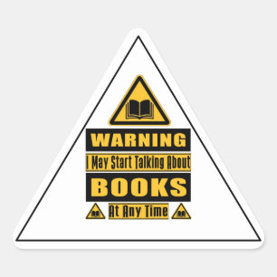 Waarschuwingsteken voor Boekenliefhebbers Sticker