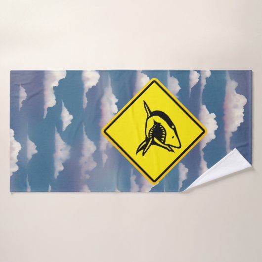 waarschuwingsteken voor haaien badhanddoek (Badhanddoek)