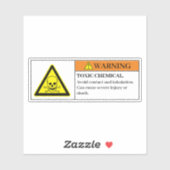 Waarschuwingstoxisch chemisch etiket sticker (Vel)