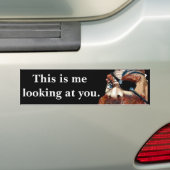 Waarschuwingsverklaring - Grappig eng gezicht Bumpersticker (Op auto)