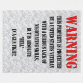 WAARSCHUWINGSVLUCHTUITBENAMINGEN FLEECE DEKEN (Voorkant (Horizontaal))