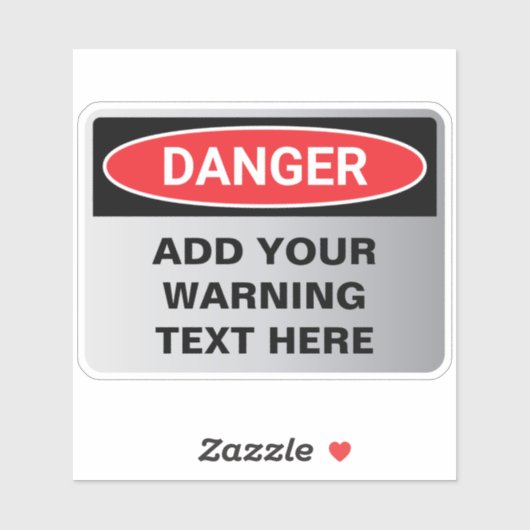 Waarschuwingswaarschuwing Aangepast teken Sticker (Vel)