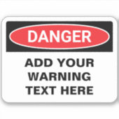 Waarschuwingswaarschuwing Aangepast teken Sticker (Voorkant)