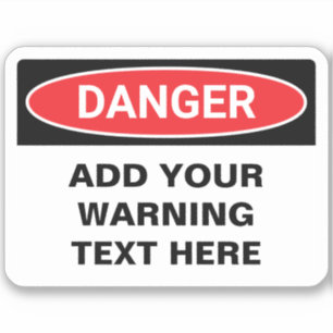 Waarschuwingswaarschuwing Aangepast teken Sticker