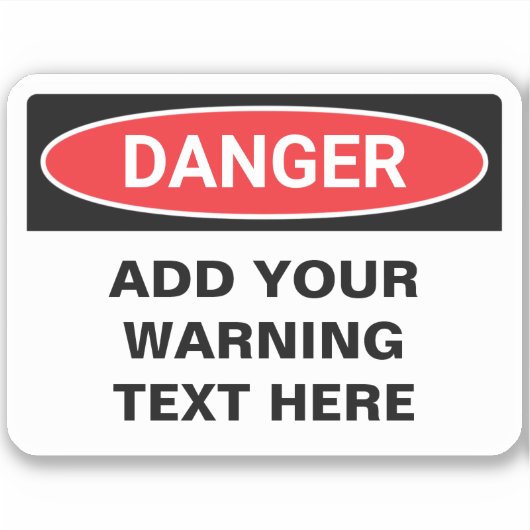 Waarschuwingswaarschuwing Aangepast teken Sticker (Voorkant)