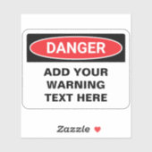 Waarschuwingswaarschuwing Aangepast teken Sticker (Vel)