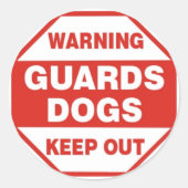 Waarschuwingswacht Hond Beveiliging Sticker (Voorkant)