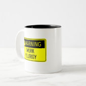 Waarschuwingswerk Allergie Funny Two-Tone Coffee M Tweekleurige Koffiemok (Voorkant links)