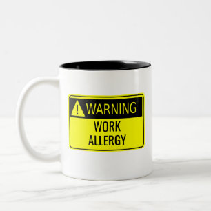 Waarschuwingswerk Allergie Funny Two-Tone Coffee M Tweekleurige Koffiemok